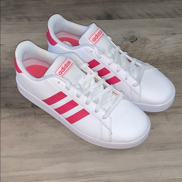 adidas grand court k pink